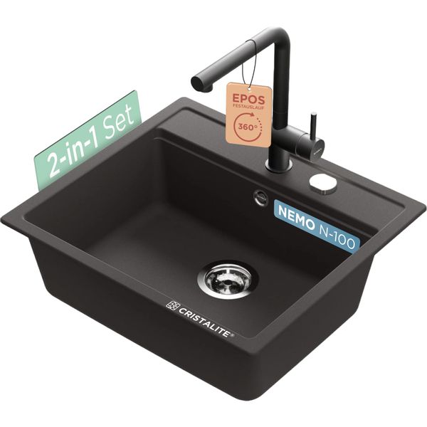 Schock Granitspüle Nemo N-100 und Armatur günstig online kaufen