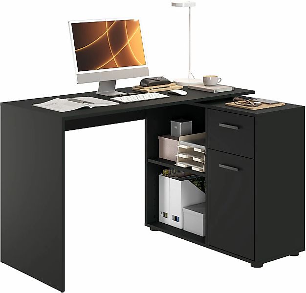 FMD "AUGSBURG" Schreibtisch/ Sideboard m. Stauraum, beids. montierb., 117 o günstig online kaufen