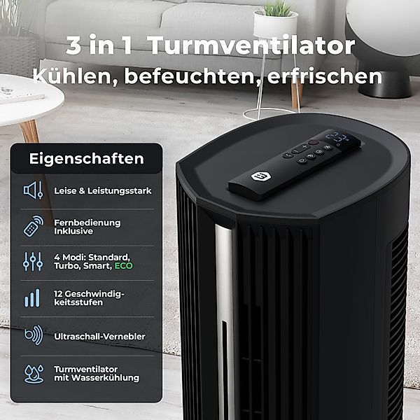 Balter Turmventilator VT-11-BL, Ventilator mit Wasserkühlung, günstig online kaufen