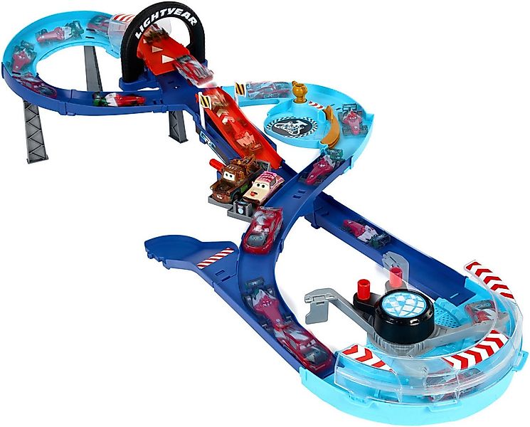Hot Wheels Autorennbahn Disney Pixar Cars GRC Sprung-Rennstrecke Spielset, günstig online kaufen