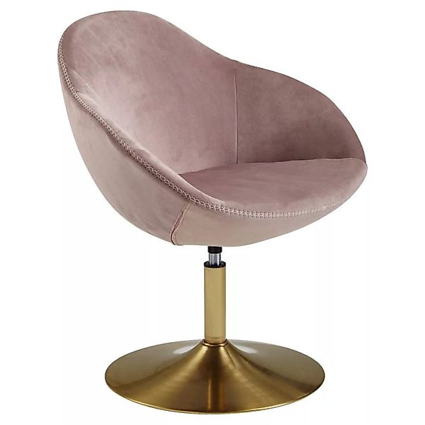 Wohnling Sessel rosa gold Stoff Eisen B/H/T: ca. 70x79x70 cm günstig online kaufen