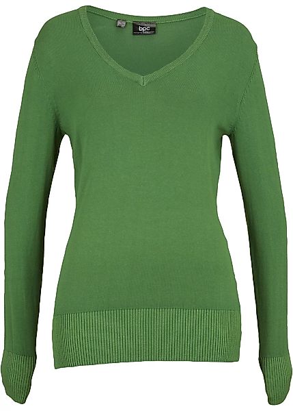 Feinstrick-Pullover mit V-Ausschnitt günstig online kaufen