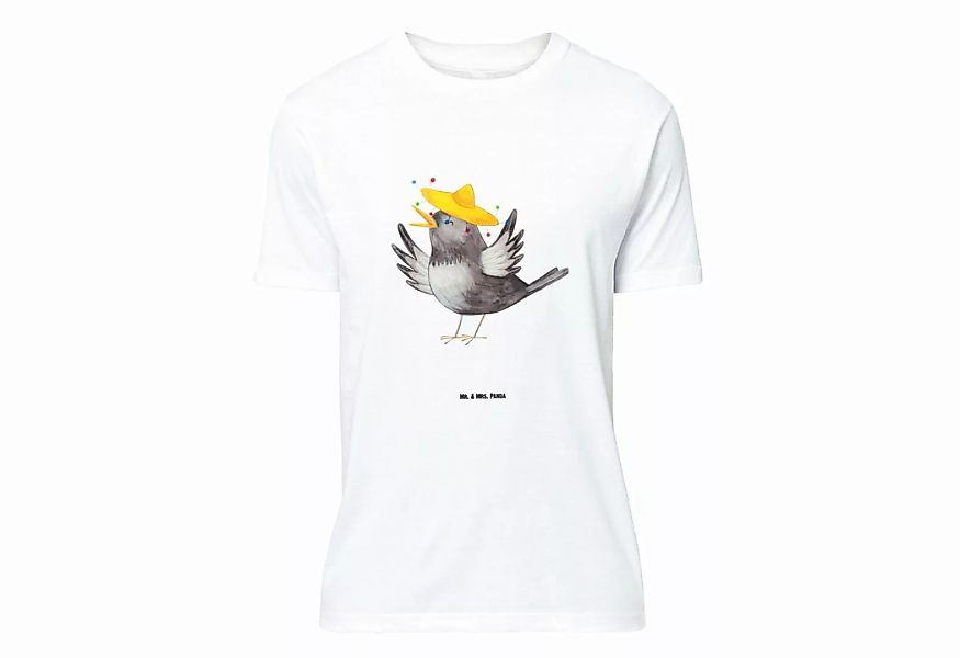 Mr. & Mrs. Panda T-Shirt Rabe mit Sombrero - Weiß - Geschenk, Glück Spruch, günstig online kaufen