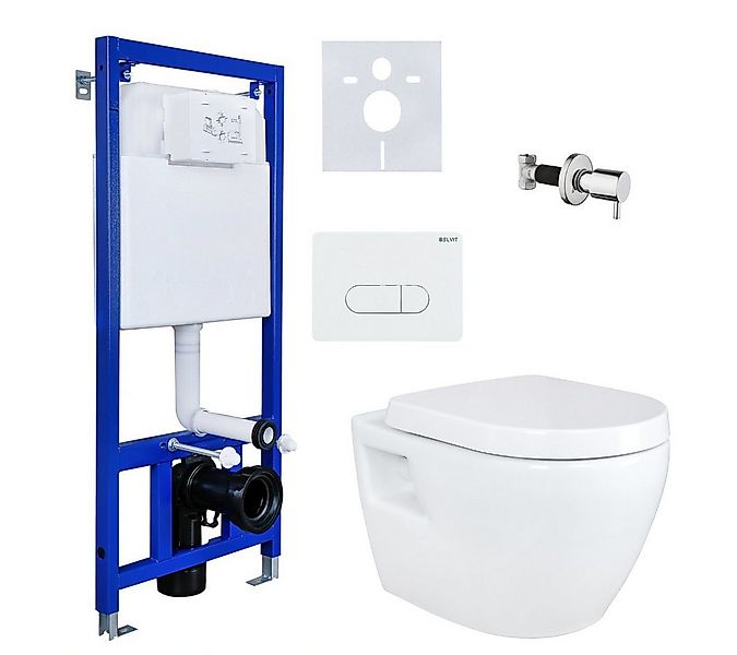 Aloni Tiefspül-WC B-AL5508Komplett, Hygienedusche/Taharet günstig online kaufen