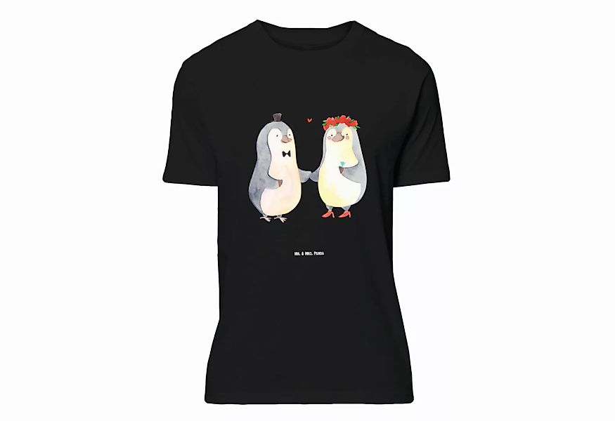 Mr. & Mrs. Panda T-Shirt Pinguin Heirat - Schwarz - Geschenk, Liebesgeschen günstig online kaufen