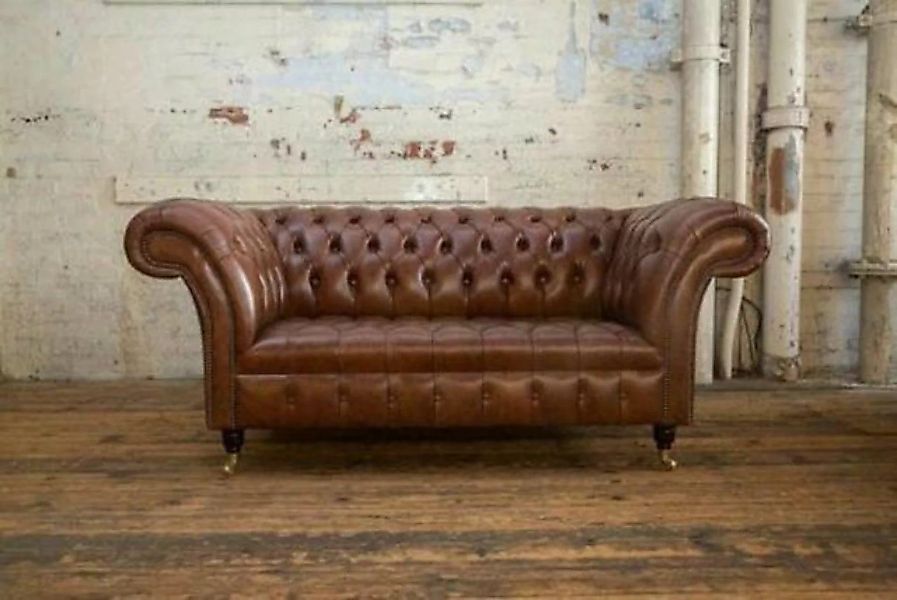 JVmoebel 2-Sitzer Chesterfield Ledersofa Sofa Couch Polster 2 Sitzer design günstig online kaufen