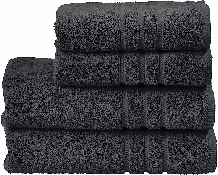 done. Handtuch Set "Daily Uni" Set 4 Stk. Walkfrottier saugfähiges Walkfrot günstig online kaufen