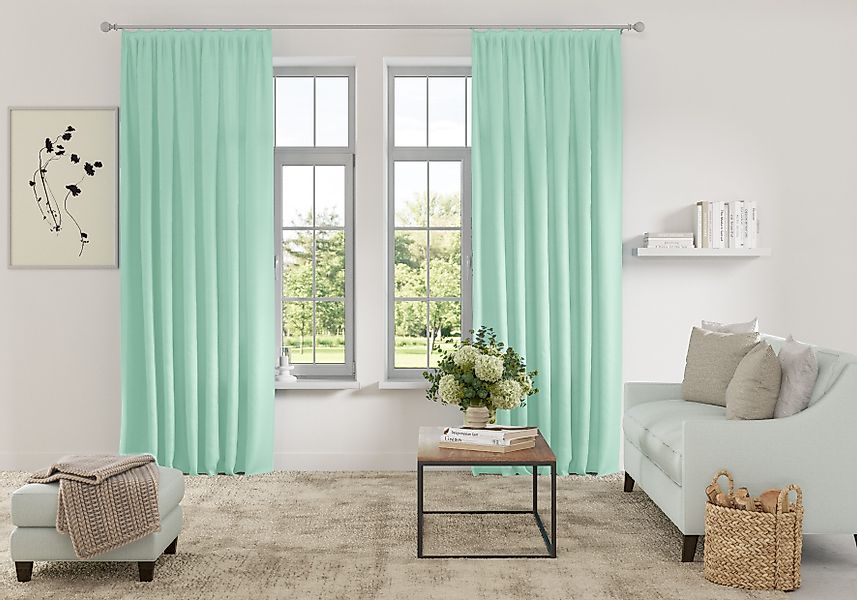 my home Vorhang "Parry" Kräuselband 2 Stk. tlg. 2-er Set, blickdicht, monoc günstig online kaufen