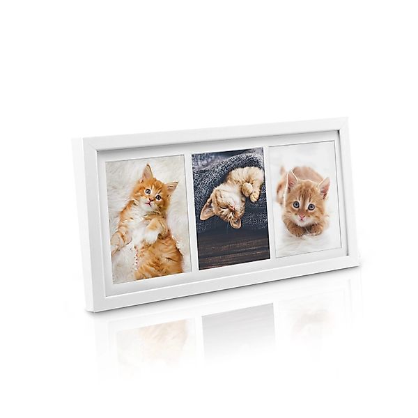 Bomoe Galeria Bilderrahmen 3 Bilder 10x15cm Weiß günstig online kaufen