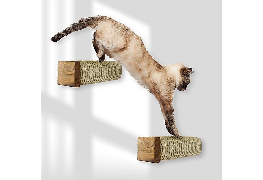 Rohrschneider Katzen-Kletterwand Katzentreppe Wand Wandelement Kratzstamm m günstig online kaufen