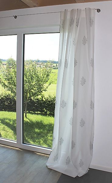 Indradanush Vorhang Vorhang weiß blickdicht 100% günstig online kaufen