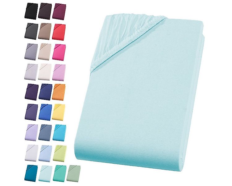 Visaggio Spannbettlaken Jersey aus 100% Baumwolle Boxspringbett / Wasserbet günstig online kaufen