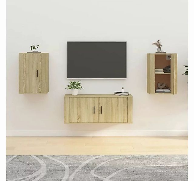 furnicato TV-Schrank TV-Wandschränke 2 Stk. Sonoma-Eiche 40x34,5x60 cm günstig online kaufen