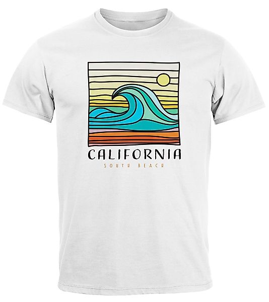 Neverless Print-Shirt Herren T-Shirt California South günstig online kaufen