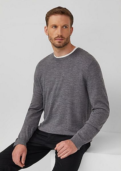 s.Oliver Longpullover Strickpullover Strickpullover aus reiner Merinowolle günstig online kaufen