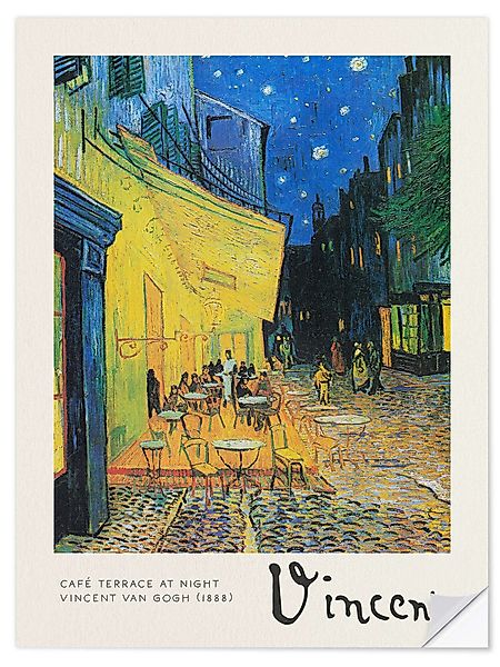 Posterlounge Wandbild Caféterrasse am Abend, 1888, günstig online kaufen