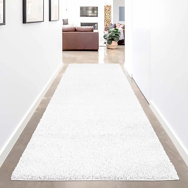 Carpet City Hochflor-Teppich "Shaggi uni 500" rechteckig 30 mm Höhe Läufer, günstig online kaufen