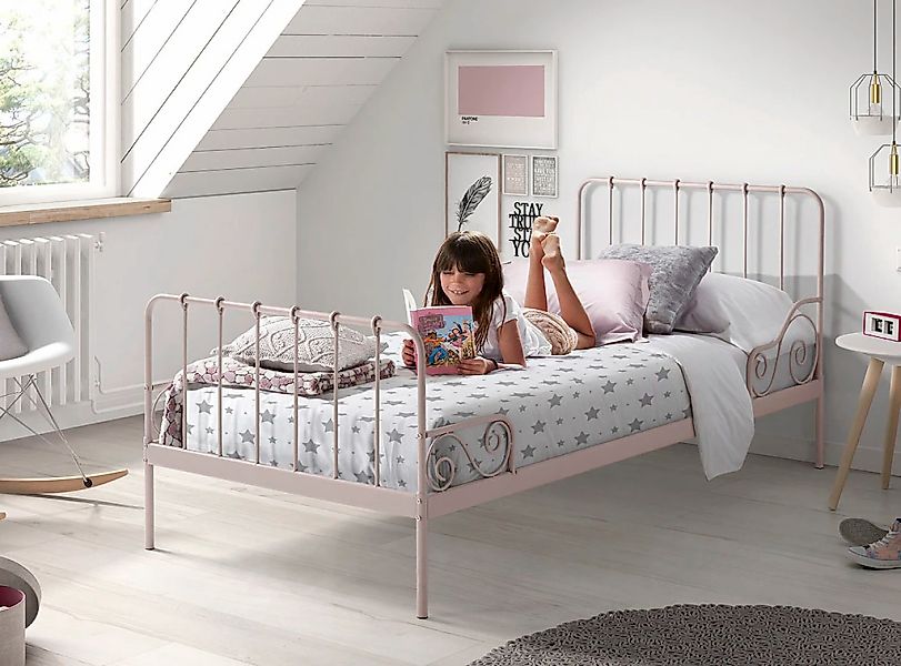 Vipack Jugendbett "Alice, Bettgestell Metall, pulverbeschichtet, in zeitlos günstig online kaufen