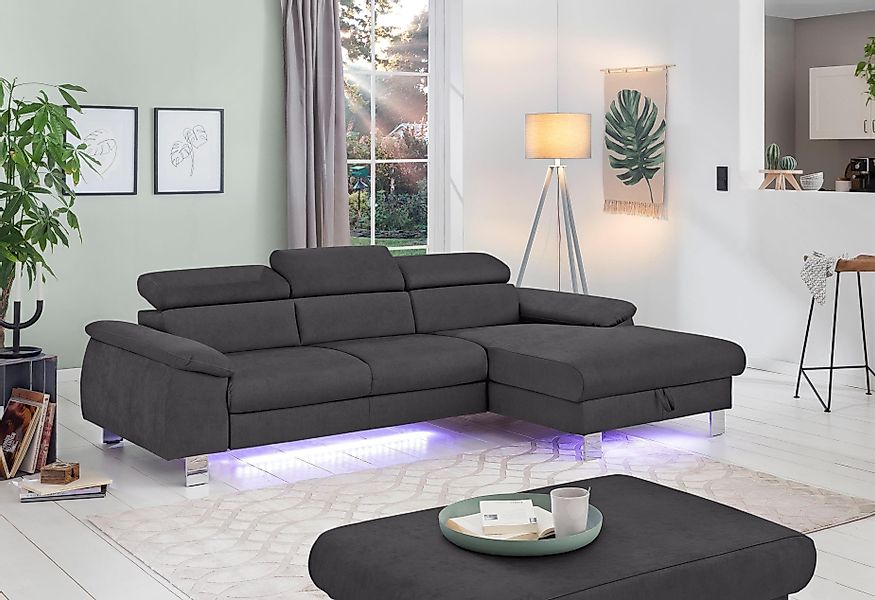COTTA Ecksofa Komaris L-Form mit Kopfteilverstellung, günstig online kaufen