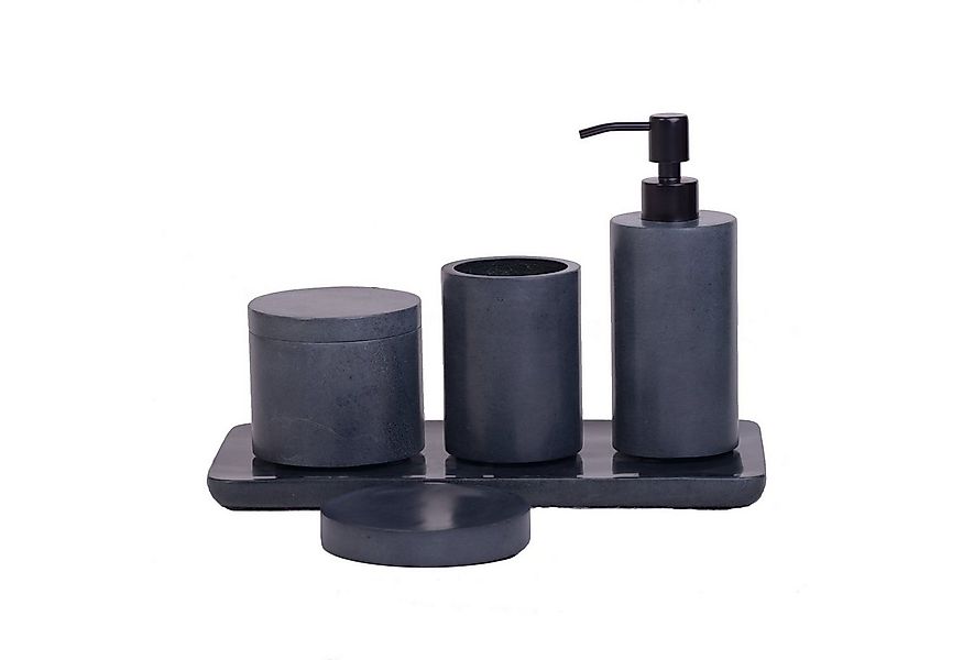 houseproud Badaccessoire-Set Circle 5-teiliges Set aus Steatitstein, Badset günstig online kaufen