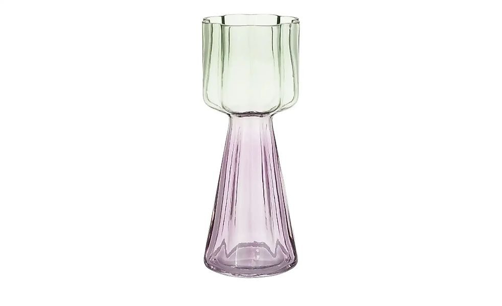 HOME STORY Vase   ¦ mehrfarbig ¦ Glas ¦ Maße (cm): H: 30,5  Ø: 12 Accessoir günstig online kaufen