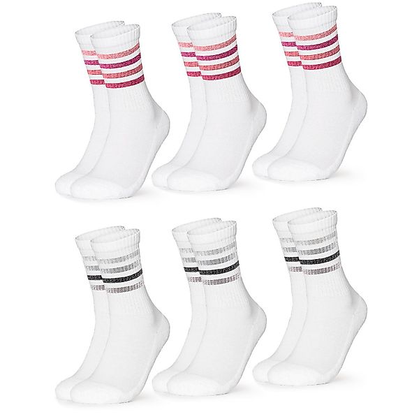OCCULTO Sportsocken Damen Retro Tennis Socken 6er Pack (Modell: Steffi) (6- günstig online kaufen