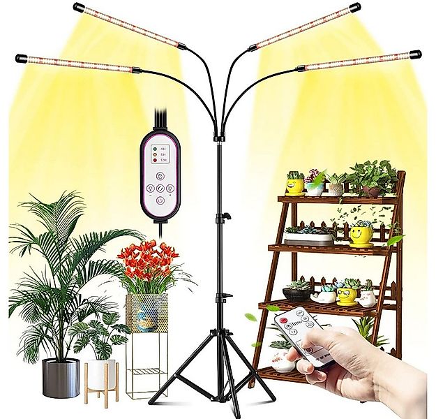 Rosnek Pflanzenlampe 3/4/5 Köpfe, Vollspektrum, dimmbar, 3 Lichtmodi, für Z günstig online kaufen