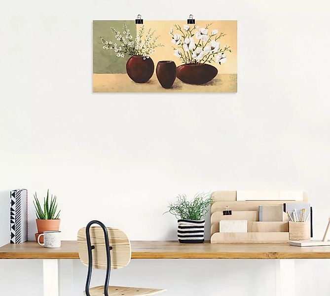 Artland Wandbild "Magnolien", Vasen & Töpfe, (1 St.) günstig online kaufen