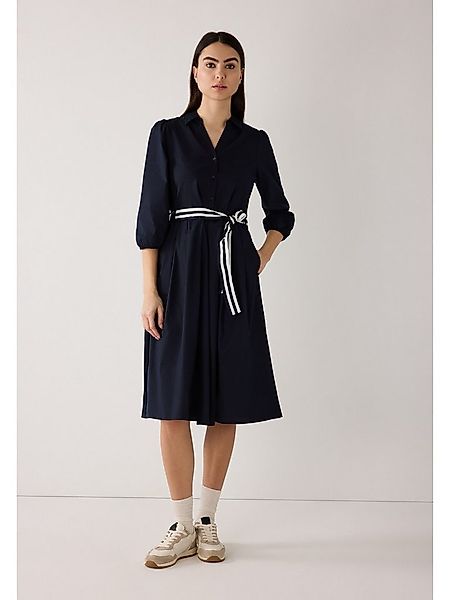 MORE&MORE Blusenkleid Hemdblusenkleid mit Streifengürtel günstig online kaufen