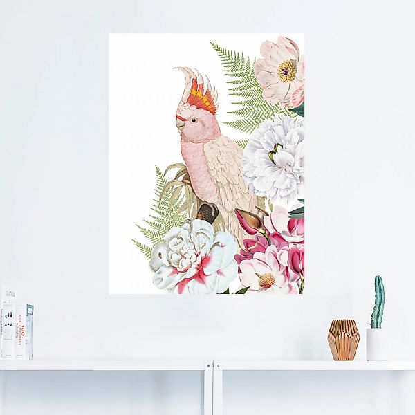 Artland Wandbild "Vintage Papagei II", Vogelbilder, (1 St.), als Leinwandbi günstig online kaufen
