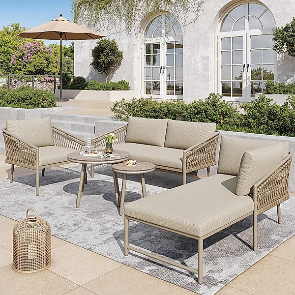 Ulife Gartenlounge-Set Gartenmöbel Set Balkonset, modernes günstig online kaufen