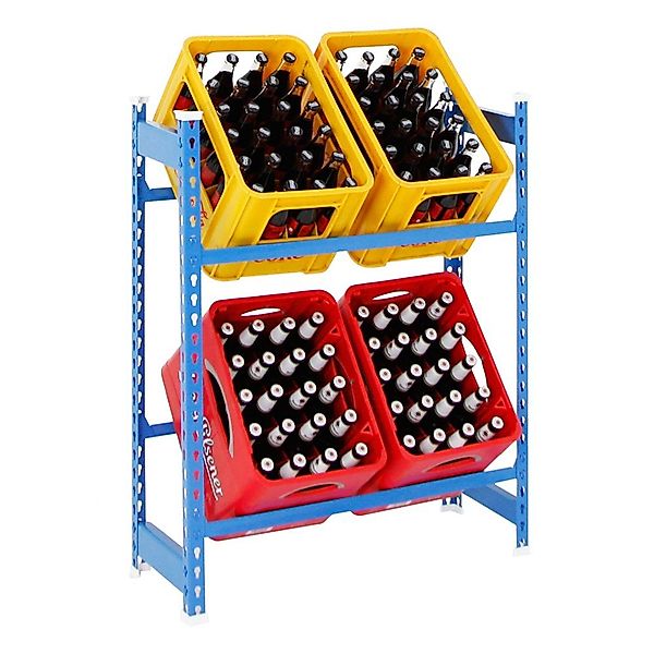 PROREGAL® Flaschenregal Getränkekistenregal CAMEL 100x80x30cm Blau, günstig online kaufen
