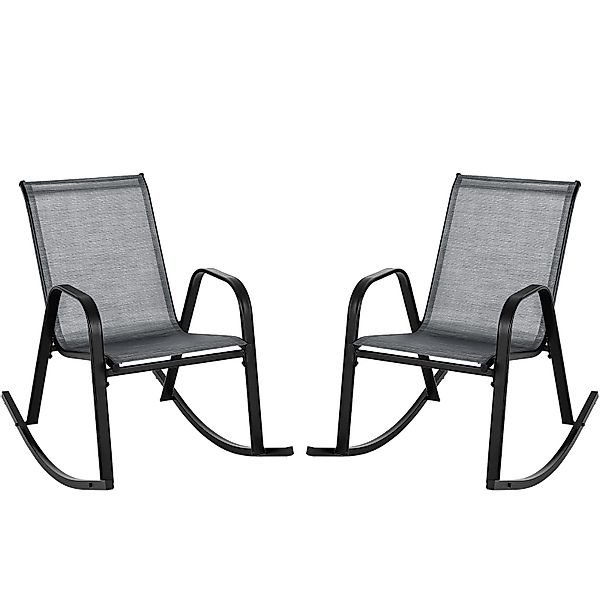COSTWAY Gartenstuhl 2er Set Schaukelstuhl (2 günstig online kaufen