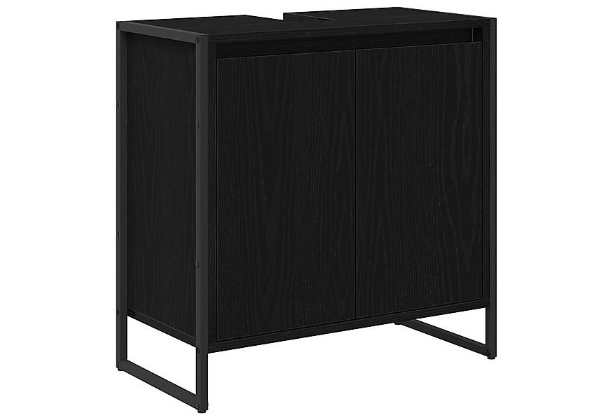 vidaXL Badezimmerspiegelschrank Badezimmerschrank mit Tür Schwarz Eichen-Op günstig online kaufen