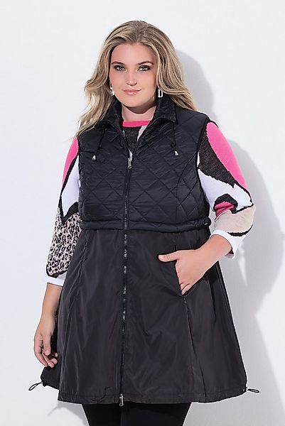 MIAMODA Longweste Long-Steppweste Stepp und Web 2-Wege-Zipper günstig online kaufen