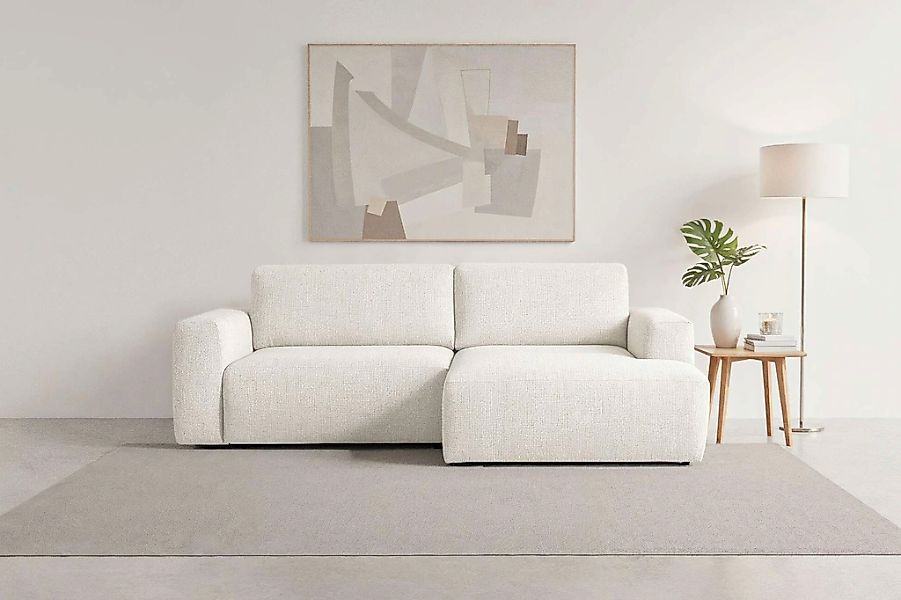 Home affaire Schlafsofa "Noord Schlafecksofa, Breite 250 cm" Cord, Struktur günstig online kaufen