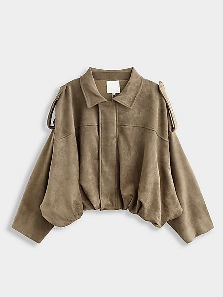 von Herzen Lederimitatjacke Kurze Jacke in Wildlederoptik – Kurzjacke mit S günstig online kaufen