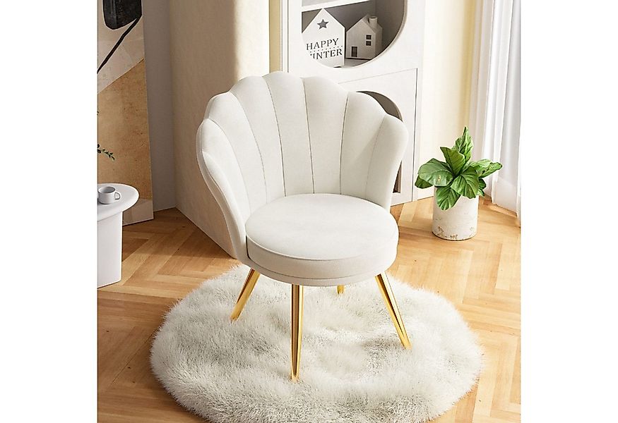 HawthyHome Esszimmerstuhl Samtgepolsterter Stuhl mit Rückenlehne, Armlehnen günstig online kaufen