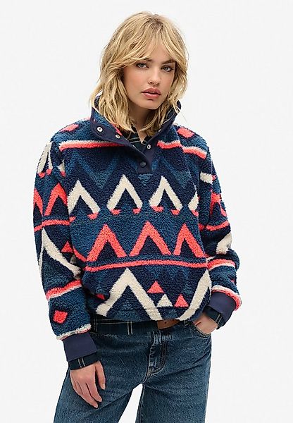 Superdry Fleecepullover SUPER SOFT PRINTED HENLEY Kunstfaser, oversize günstig online kaufen