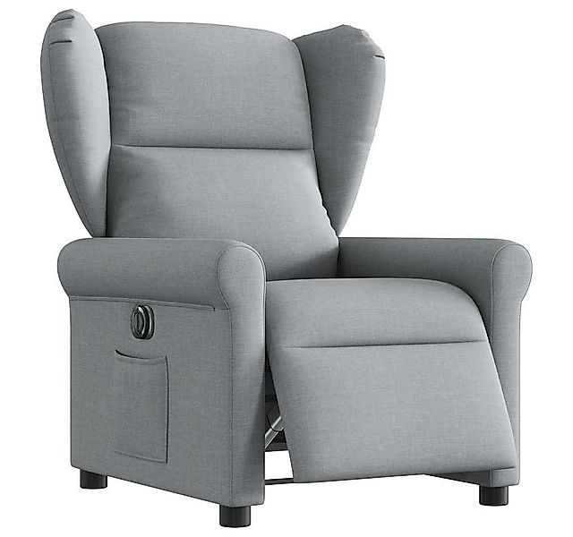 vidaXL Sessel Relaxsessel Elektrisch Hellgrau Stoff (1-St) günstig online kaufen