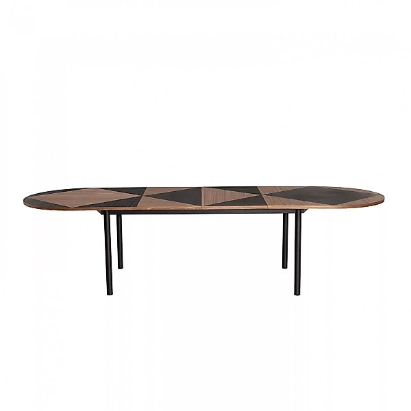 Petite Friture - Tavla Oval Tisch 200x100cm ausziehbar - natur/schwarz/Waln günstig online kaufen