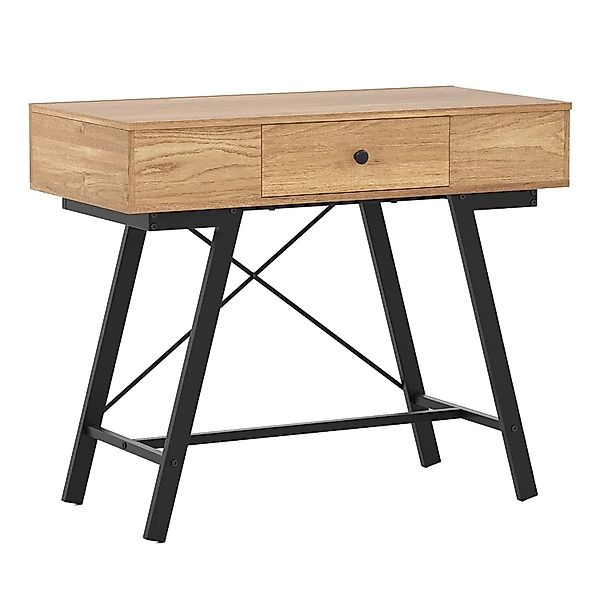 Costway Schminktisch Rustikal mit Ladestation 6 Fächern Natur günstig online kaufen