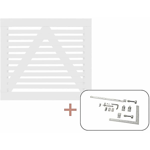 Plus Holz Einzeltor Tokyo Nadelholz Weiß 100 cm x 90 cm günstig online kaufen