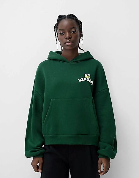 Bershka Hoodie Kerokerokeroppi Mit Kapuze Damen M Grün günstig online kaufen