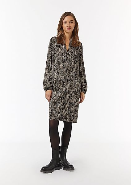 comma Minikleid Kleid Satinkleid mit All-over-Print günstig online kaufen