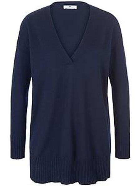 V-Pullover Peter Hahn blau günstig online kaufen
