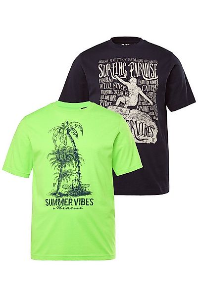 JP1880 T-Shirt T-Shirts 2er-Pack Halbarm Brustprint günstig online kaufen