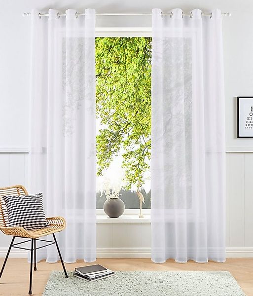 OTTO home Gardine XANA mit Ösen, Kräuselband oder Schlaufen (1 St), Ösen, t günstig online kaufen