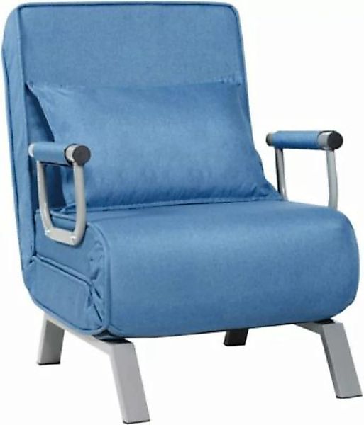 COSTWAY® Relaxsessel Schlafsessel mit Rückenlehne verstellbar blau günstig online kaufen