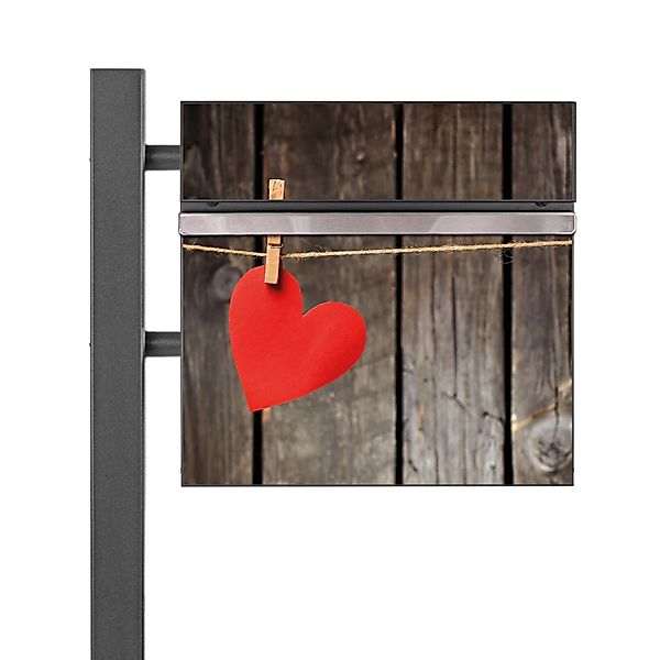 Banjado Standbriefkasten Anthrazit 45x120x16.5cm Groß Inkl. Montagematerial günstig online kaufen
